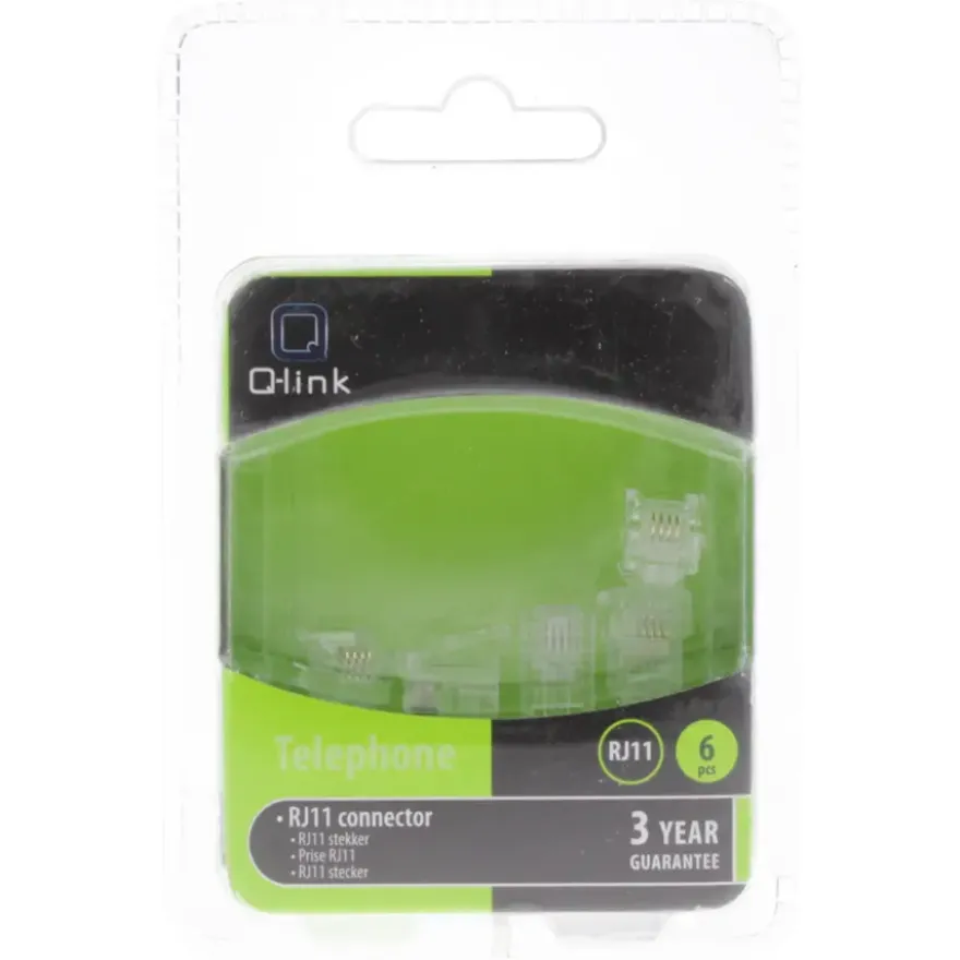 Q-Link Telefoon Plug Modulair 4-polig 6 Stuks