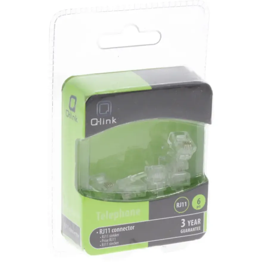 Q-Link Telefoon Plug Modulair 4-polig 6 Stuks