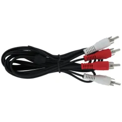 Q-Link tulp kabel 2RCA/2RCA male-male 1.5 meter rood/wit