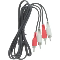Q-Link tulp kabel 2RCA/2RCA male-male 1.5 meter rood/wit