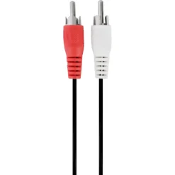 Q-Link tulp kabel 2RCA/2RCA male-male 10 meter rood/wit
