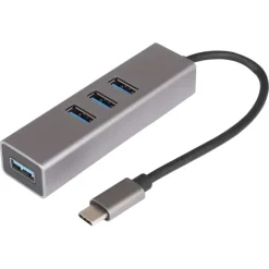 Q-Link USB-C Hub 4 USB 3.0 poorten