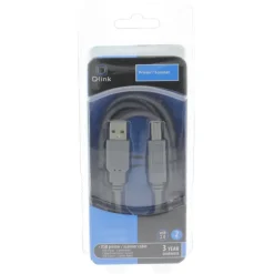 Q-Link USB kabel 2.0 printer/scanner 2 meter grijs