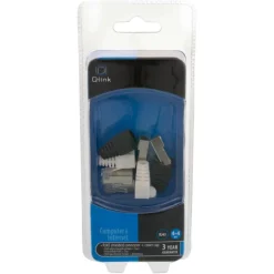 Q-Link UTP connector 4x/kap RJ45 2x zwart wit 8 stuks