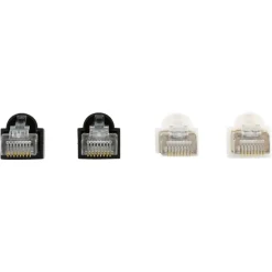 Q-Link UTP connector 4x/kap RJ45 2x zwart wit 8 stuks