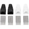 Q-Link UTP connector 4x/kap RJ45 2x zwart wit 8 stuks