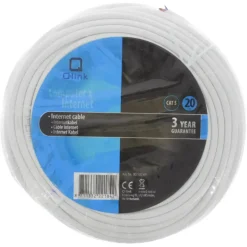 Q-Link UTP kabel CAT5E AWG26 20 meter wit