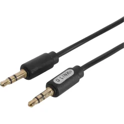 Q-Link verlengkabel stereo 3.5 mm male/male 1.5 meter zwart