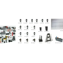 Raaco wandpaneel 4 stuks incl. 40 accessoires
