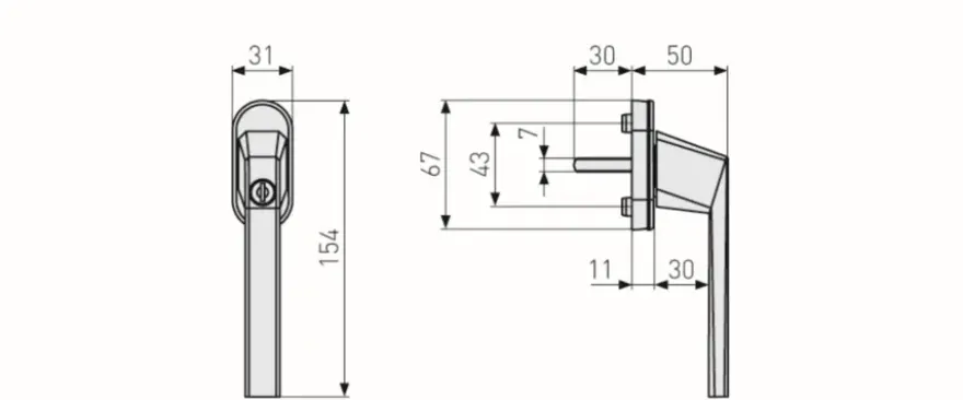 Raamboom FG110 zwart