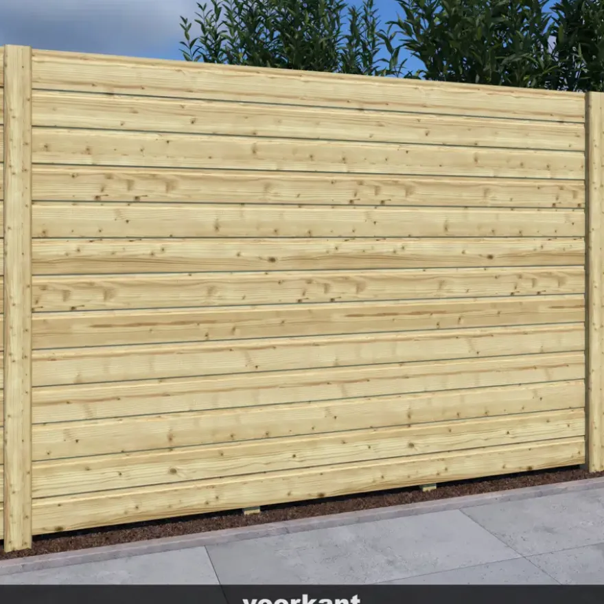 Rabatdeel vuren hout geschaafd 1,7 x 13,5 x 240 cm