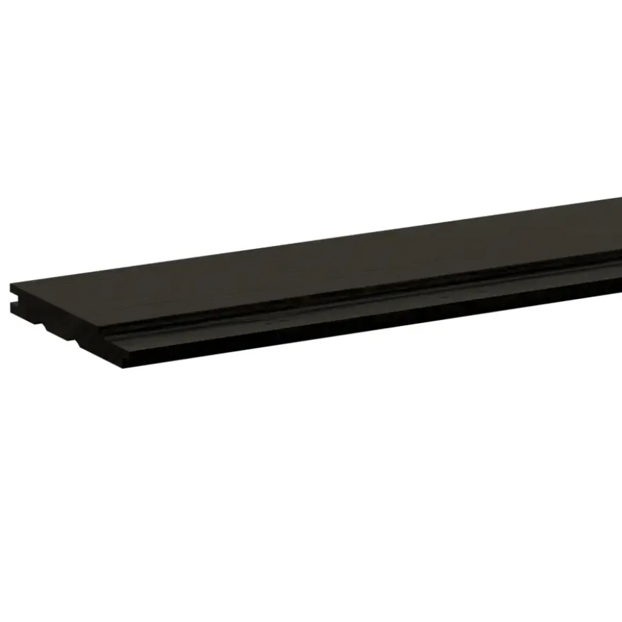 Rabatdeel vuren hout zwart 1,7 x 13,5 x 240 cm