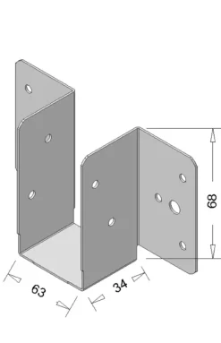 Regeldrager 63 mm verzinkt
