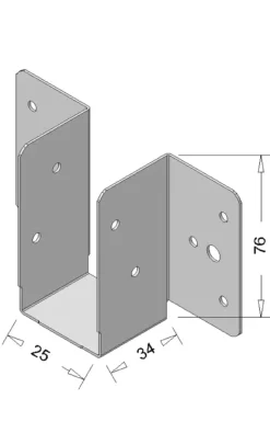Regeldrager 25 mm verzinkt
