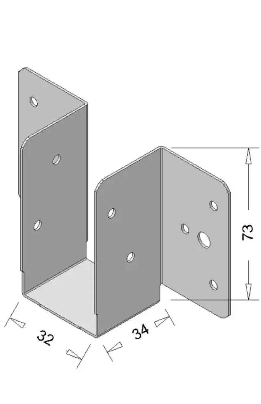 Regeldrager 32 mm verzinkt