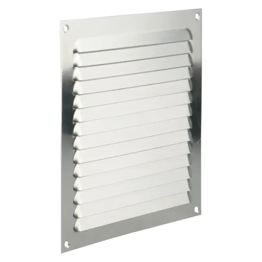 Renson ventilatierooster opbouw aluminium zilver 200x200 mm