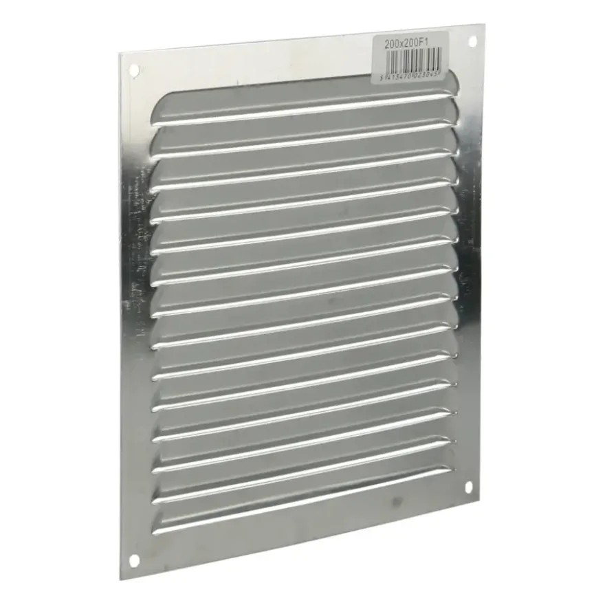 Renson ventilatierooster opbouw aluminium zilver 200x200 mm