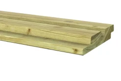 Rhombusprofiel vuren hout geschaafd 180 x 2,8 x 14,5 cm