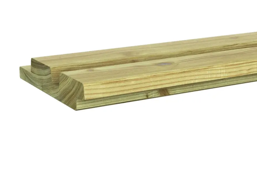 Rhombusprofiel vuren hout geschaafd 180 x 2,8 x 14,5 cm