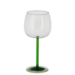 Riga wijnglas groen - h20xd9,5cm