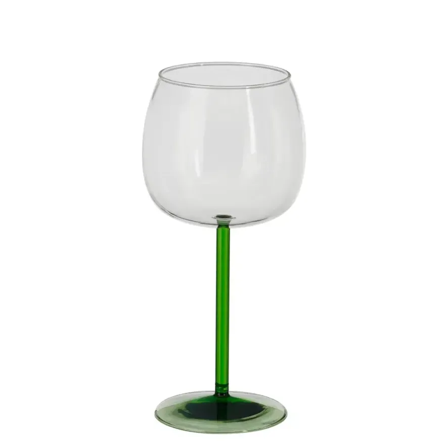 Riga wijnglas groen - h20xd9,5cm