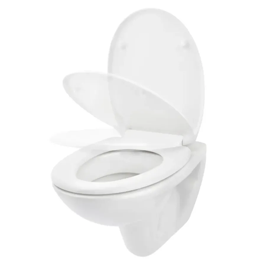 Riga toiletbril thermoplast wit met softclose en quick release