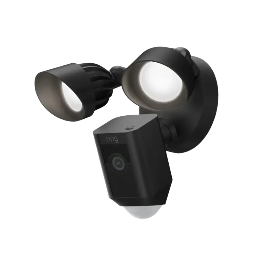 Ring Floodlight Camera Wired Plus Zwart