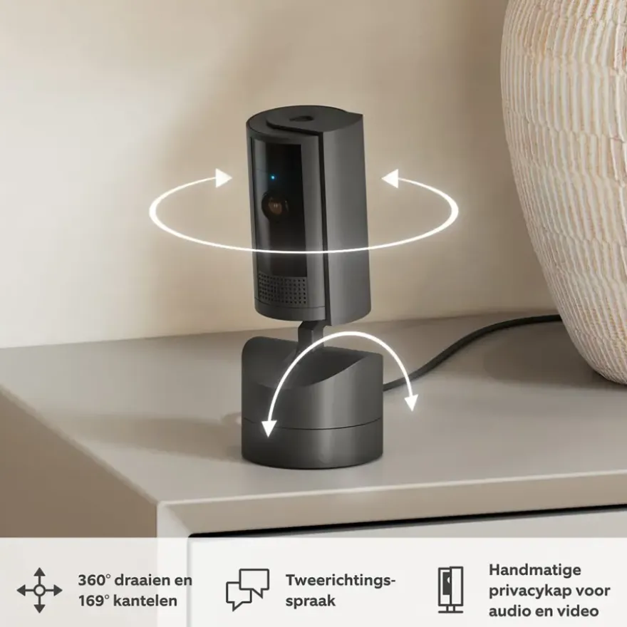 Ring Pan & Tilt Indoor Cam Zwart