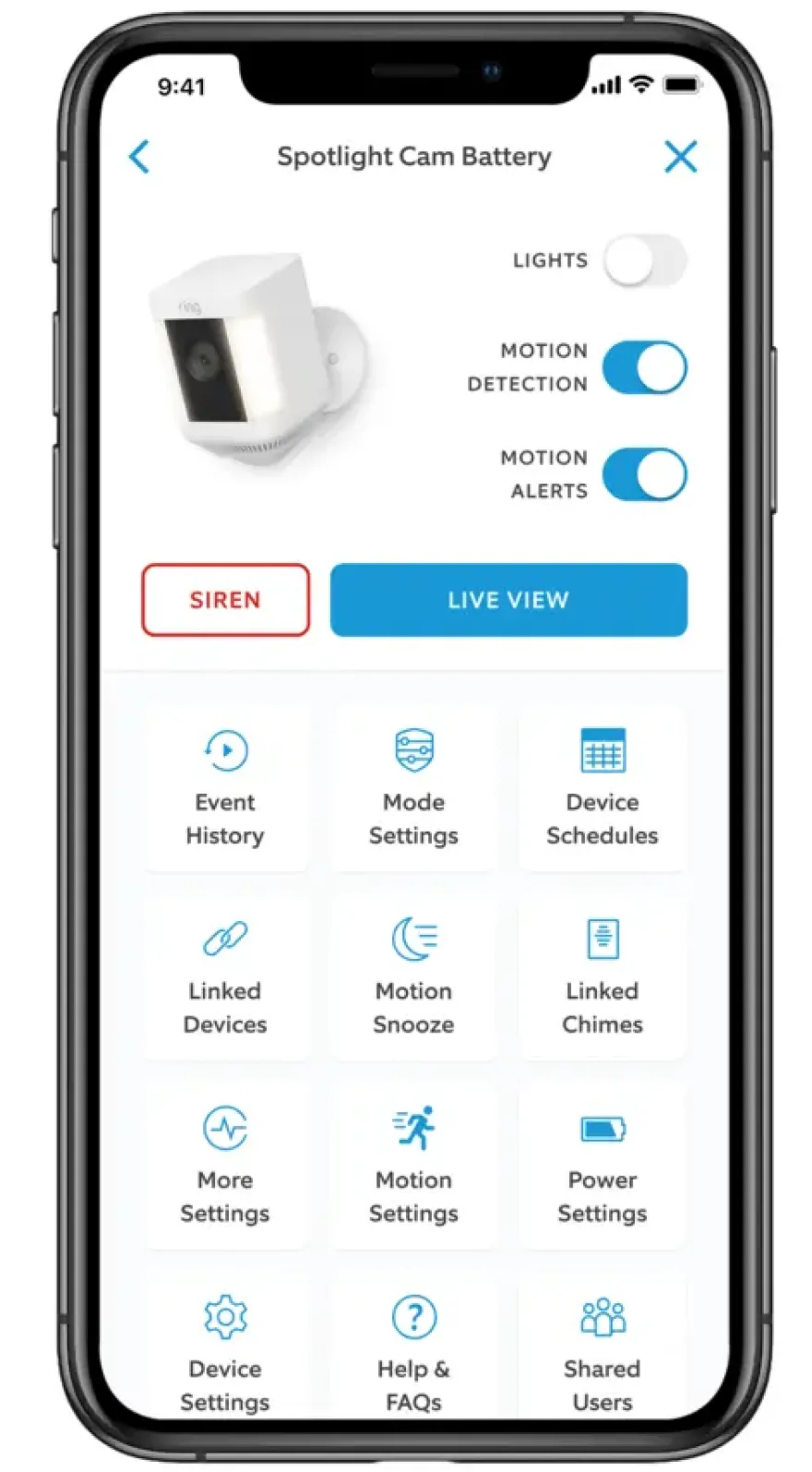 Ring Spotlight Camera Plus Battery Zwart