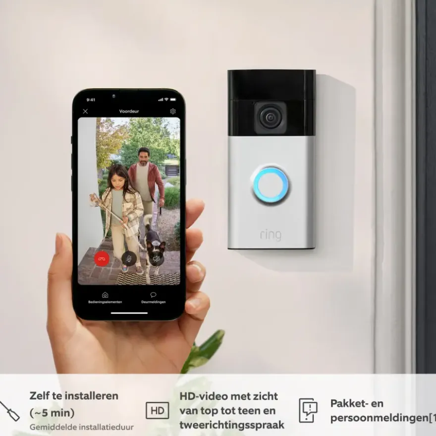 Ring Video Deurbel Satijn Nikkel