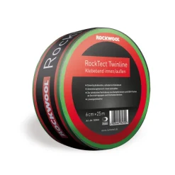 Rockwool Rocktect twinline tape voor isolatiefolie 60mm, 25m rol