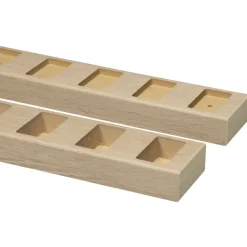 Roomdivider profiel recht 90° natuur eiken 2 stuks