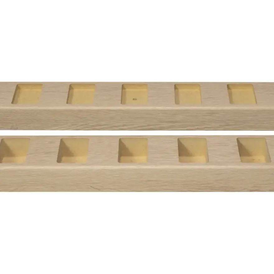 Roomdivider profiel recht 90° natuur eiken 2 stuks