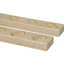 Roomdivider profiel schuin 45° natuur eiken 2 stuks