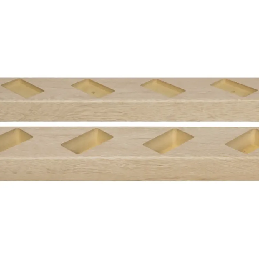 Roomdivider profiel schuin 45° natuur eiken 2 stuks