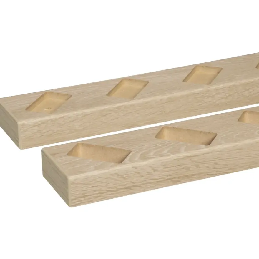 Roomdivider profiel schuin 45° natuur eiken 2 stuks