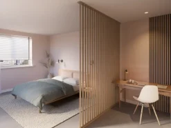 Roomdivider profiel schuin 45° natuur eiken 2 stuks