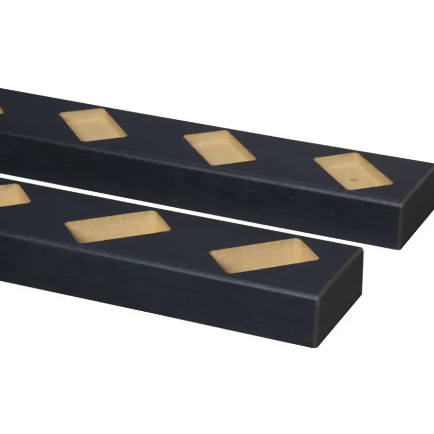 Roomdivider profiel schuin 45° lava eiken 2 stuks