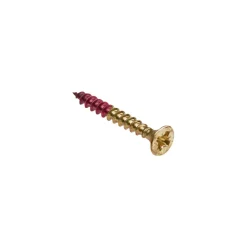 Rotadrill schroef universeel platkop PZ2 messing 3.5x16 mm 42 stuks