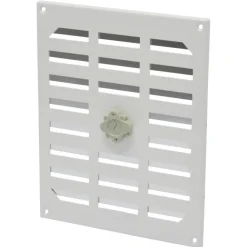 Sanivesk afsluitbaar schuifrooster aluminium wit 24,5x19,5 cm