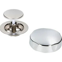 Sanivesk Afvoerplug Bad + Knop Chroom