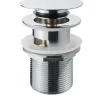Sanivesk Afvoerplug Click Rond Chroom met Overloop 5/4"