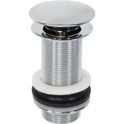 Sanivesk afvoerplug click 5/4" rond zonder overloop lang chroom