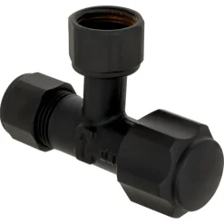Sanivesk Hoekstopkraan Knel 12mmx3/8"F Zwart