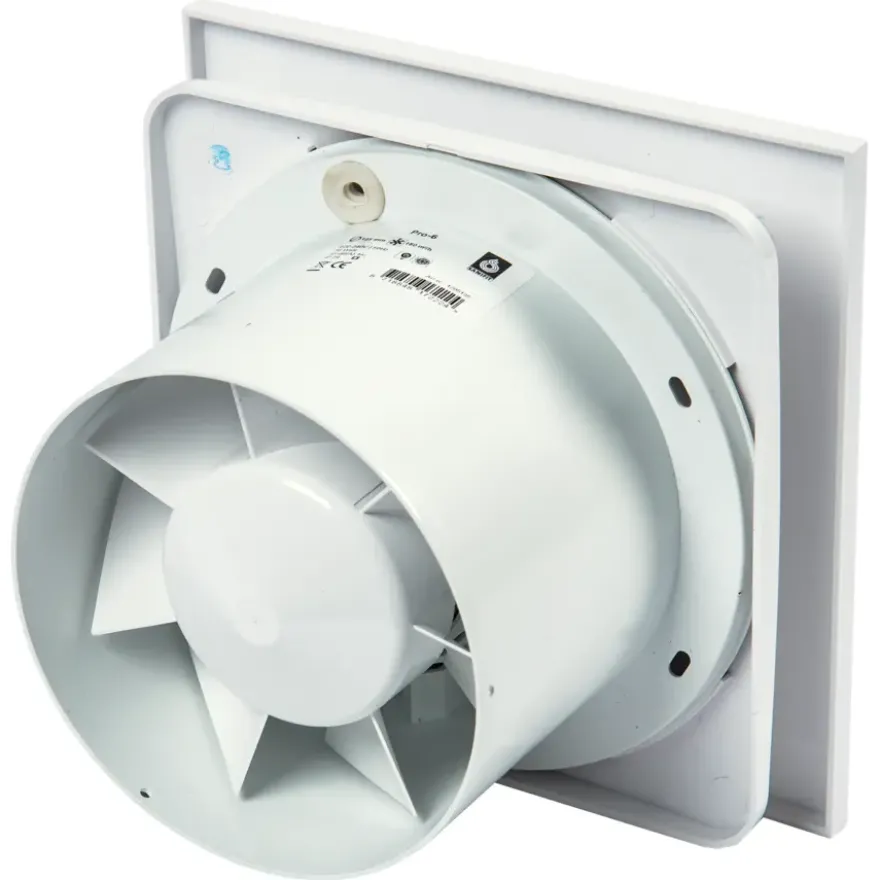Sanivesk Inbouwventilator Design met timer vierkant Ø 125 mm