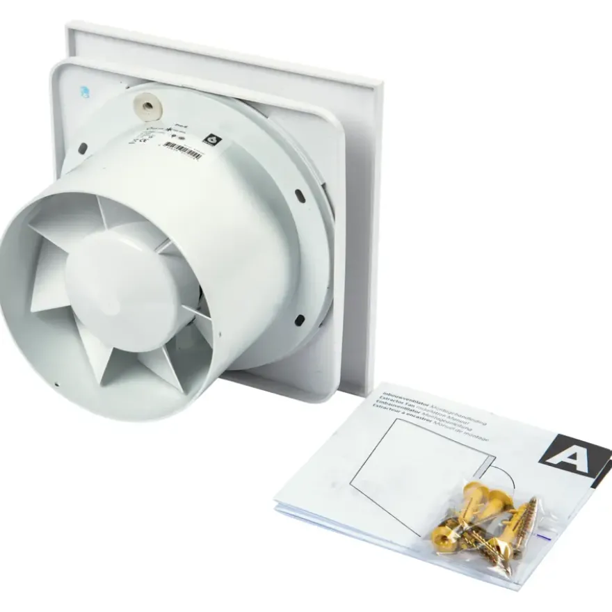 Sanivesk Inbouwventilator Design met timer vierkant Ø 125 mm