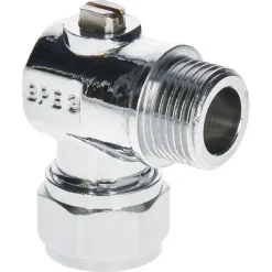 Sanivesk Kogelkraan Mini Haaks Knel 12mmx3/8"M Chroom