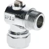 Sanivesk Kogelkraan Mini Haaks Knel 15mmx3/8"M Chroom