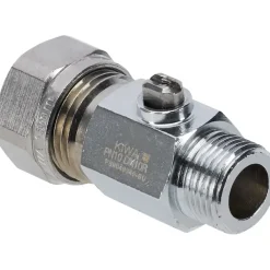 Sanivesk Kogelkraan Mini Recht Knel 15mmx3/8"M Chroom