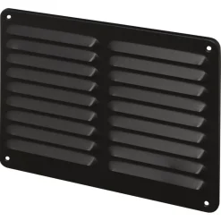 Sanivesk opbouw schoepenrooster aluminium zwart 245 x 195mm